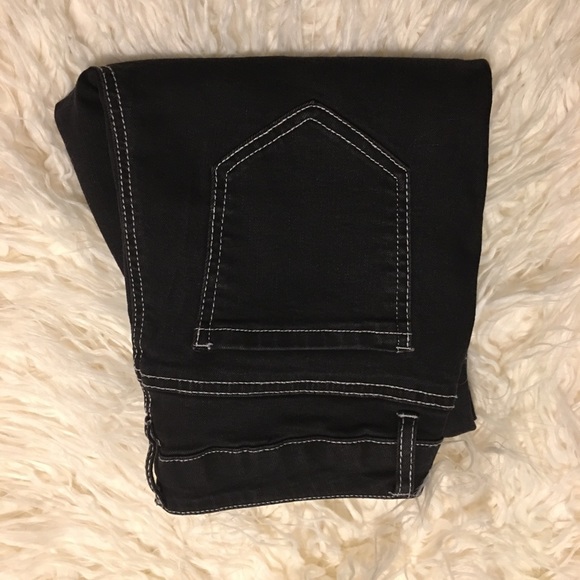BBJ Los Angeles Black with White Stitching Jeans - Picture 3 of 4